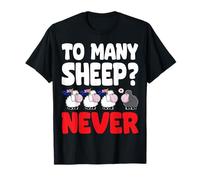 Banderas de ovejas Negras To Many Sheep Never Australia Camiseta