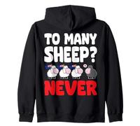 Banderas de ovejas Negras To Many Sheep Never Australia Sudadera con Capucha