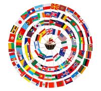 Banderas De Palillos De Dientes 100 Piezas Banderas De Diferentes Países En Palos Mini Del Mundo Adornos Para Cupcakes Del Mundo Pequeño De Doble Cara Decoraciones Para Fiestas De Eurovisión