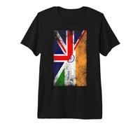 Banderas de Reino Unido e India - India británica Camiseta Premium