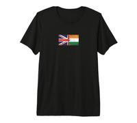 Banderas de Reino Unido e India - India británica Camiseta Premium