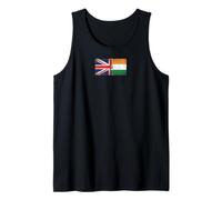 Banderas de Reino Unido e India - India británica Camiseta sin Mangas