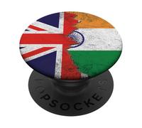 Banderas de Reino Unido e India - India británica PopSockets PopGrip Adhesivo