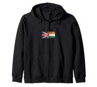 Banderas de Reino Unido e India - India británica Sudadera con Capucha