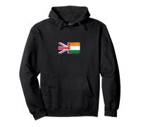 Banderas de Reino Unido e India - India británica Sudadera con Capucha