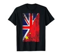 Banderas de Reino Unido y China - Chino británico Camiseta