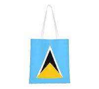 Banderas de Santa Lucía. Lona ligera, asas dobles, elegante bolsa de mano para mujer, perfecta para ir de compras, trabajar y llevar todos los días.