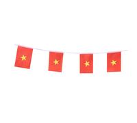 Banderas de Vietnam, peque as banderas vietnamitas de cuerda, mini banderas nacionales, banderines para fiestas, eventos, aulas, jardines, Juegos