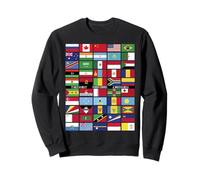 Banderas del Mundo, 25 países más Grandes y 25 más pequeños por área Sudadera