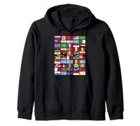 Banderas del Mundo, 25 países más Grandes y 25 más pequeños por área Sudadera con Capucha