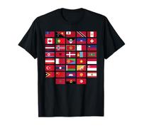 Banderas del Mundo, 38 países para entusiastas de la Bandera roja Degradado Camiseta
