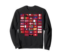 Banderas del Mundo, 38 países para entusiastas de la Bandera roja Degradado Sudadera