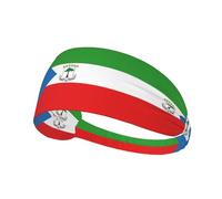 Banderas elásticas antideslizantes que absorben el sudor con la bandera de Guinea Ecuatorial para mujeres y hombres, diadema de entrenamiento para gimnasio, correr, yoga, tenis