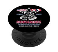 Banderas Estelares del Día D Operación de Normandía Overlord 6 de Junio de 1944 PopSockets PopGrip Adhesivo