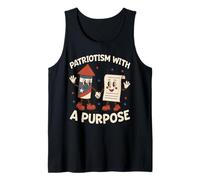 Banderas Fuegos Artificiales Equidad Libertad Justicia USA Patriotic Camiseta sin Mangas