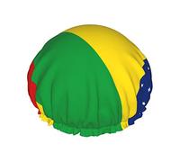 Banderas italianas y brasileñas Reutilizable Impermeable Lavable Ajustable Adecuado para mujeres Todas las longitudes de cabello Gorro de ducha