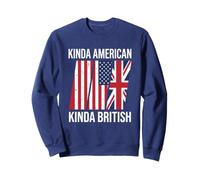 Banderas patrióticas de Inglaterra de Estados Unidos un Poco Americanas un Poco Sudadera