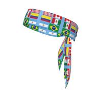 Banderas representan varios lazos deportivos impresos, pañuelo deportivo duradero, ideal para voleibol y entrenamientos