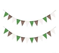 Banderas triangulares que muestran temas deportivos hechos de poliéster para decoración de cumpleaños, boda, fiesta (B)