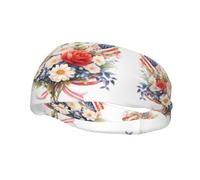 Banderas y flores de moda deportiva absorbe el sudor para correr, fitness, elástica, transpirable, para usar en todas las estaciones