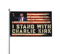 Banderas "Yo apoyo a Charlie Kirk" de 3x5 pies, pancarta decorativa con ojales.