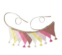 Banderín De Crepé Algodón Colorido Decoración Techo Pared Banderín Para Habitaciones Niños Pequeños Sesiones Fotos Bebés Actividades Vinculación Entre E Hijos