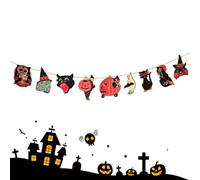 Banderín Decorativo Halloween | Banderín de Tela Siniestro de 1.6 Metros,Decoración Temática para Interior y Exterior de Porche Balcán Entrada Jardín Cementerio Puerta Ventana