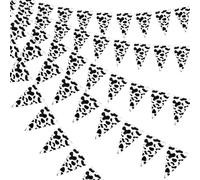 Banderines con Estampado de Vaca de Volumoon, Banderines de Diseño Único para Pancarta de Fiesta y Decoración Occidental