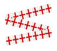 Banderines de cruz de San Jorge de 10 m, bandera inglesa de Inglaterra, 25 banderas cuadradas grandes para el día de San Jorge, Eurocopa, cricket, rugby, fútbol, Copa del mundo, eventos deportivos,