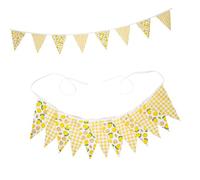 Banderines de tela de 3,2 m de largo, para decoración de cumpleaños, boda, festival, celebración, ahorro de espacio, 12 unidades