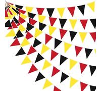 Banderines Decorativos 10m Red Yellow Black Bunting Flags 20x30cm Plastic Party Decor(3 PCS)