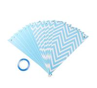 Banderines Decorativos 1set Golden Triangle Flag Wave Pull Birthday Party Supplies Decorations Atmosphere Decoration(Blue)