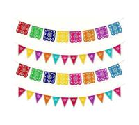 Banderines Decorativos 2.5M Carnival Made Of Felt, Fiesta Hangings Flag Birthday Party Supplies(Square,2 set)