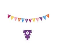 Banderines Decorativos 2.5M Carnival Made Of Felt, Fiesta Hangings Flag Birthday Party Supplies(Triangle,1 set)
