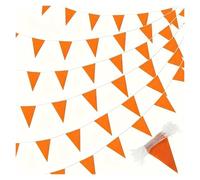 Banderines Decorativos 33 Feet Green Pennant Bunting Solid Triangle Flags String For Festival Wedding Birthday(Color 4)
