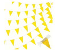 Banderines Decorativos 33 Feet Green Pennant Bunting Solid Triangle Flags String For Festival Wedding Birthday(Color 9)