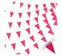 Banderines Decorativos 33 Feet Green Pennant Bunting Solid Triangle Flags String For Festival Wedding Birthday(Color 3)