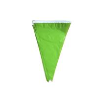 Banderines Decorativos 33 Feet Green Pennant Bunting Solid Triangle Flags String For Festival Wedding Birthday(Color 1)