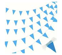 Banderines Decorativos 33 Feet Green Pennant Bunting Solid Triangle Flags String For Festival Wedding Birthday(Color 11)