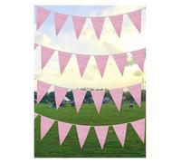 Banderines Decorativos 33 Feet Green Pennant Bunting Solid Triangle Flags String For Festival Wedding Birthday(Color 10)