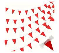 Banderines Decorativos 33 Feet Green Pennant Bunting Solid Triangle Flags String For Festival Wedding Birthday(Color 5)