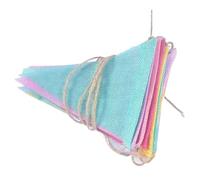 Banderines Decorativos 4m Colorful Burlap Linen Bunting Flags Pennant For Happy Birthday Party Wedding Decoration Candy Bar(3 Set)