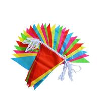 Banderines Decorativos 50/500M Multi-Color Garden Banners Colorful Triangle Flags For Outdoor Festivals Parties Graduation Decoration(500M-(10 sets))