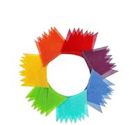 Banderines Decorativos Pennant Flags Rainbow Multicolor Bunting Triangle Outdoor Celebrations Shops Wedding Party Hanging Decoration(100m L)