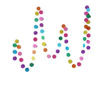 Banderines Decorativos Rainbow Color Round Garland String Hang Bunting Wedding Birthday Party Decoration Craft Supplies