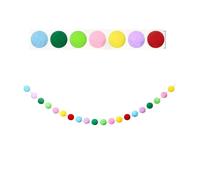 Banderines Decorativos Rainbow Pennant Flags Garland Multicolor Bunting String Felt Triangle For Birthday Party Festival Decorations(Colorful balls)