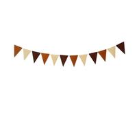 Banderines Decorativos Rainbow Pennant Flags Garland Multicolor Bunting String Felt Triangle For Birthday Party Festival Decorations(Brown)