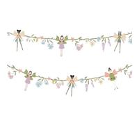 Banderines Fiesta Guirnaldas de hojas y flores silvestres hadas, banderines florales, decoraciones for fiestas en el jardín, bosque, decoración colgante for cumpleaños