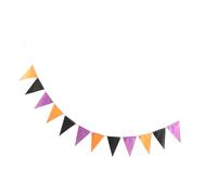 Banderines Fiesta Halloween de Tela Reutilizables para Entrada | Decoración Rústica para Restaurante y Photocall, Montaje Rápido, Mantel y Escaparate