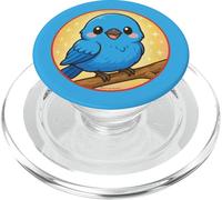 Banderines índigo súper Lindos con diseño de pájaro de Anime PopSockets PopGrip para MagSafe